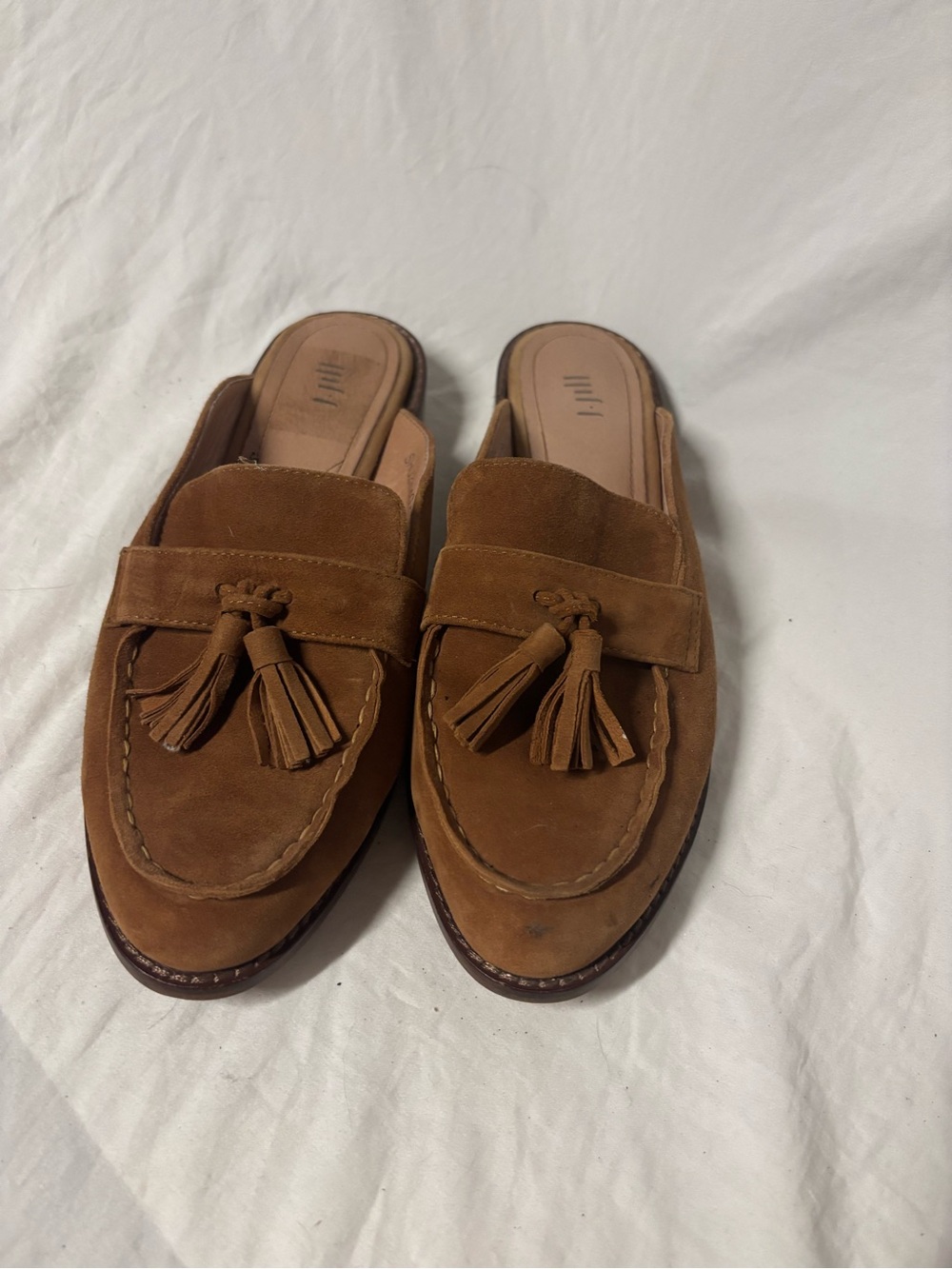 J Jill Tassel Suede Mules with Tassels
